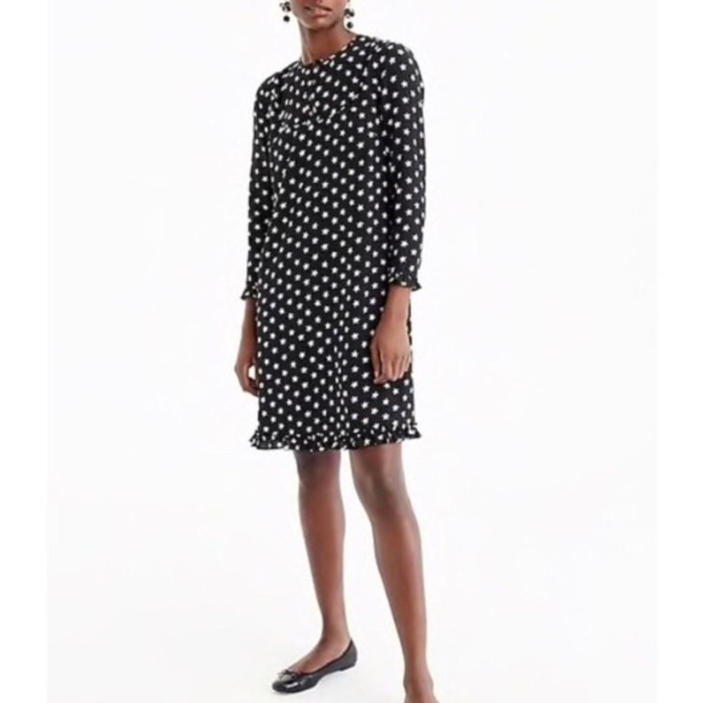 J.Crew Collection Star Print Silk Dress Sz 8T NWT